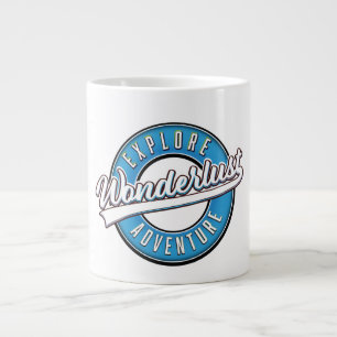 Caneca De Café Grande Wonderlust Explorar Aventura