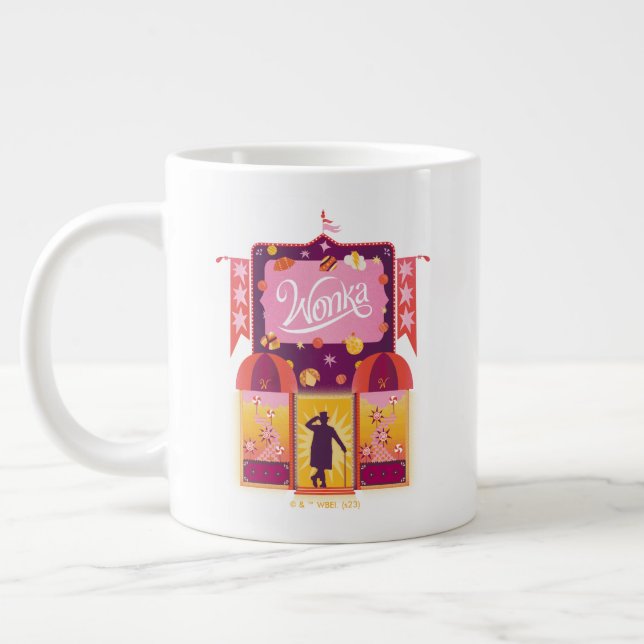 Caneca De Café Grande Wonka Candy Store Graphic (Esquerda)