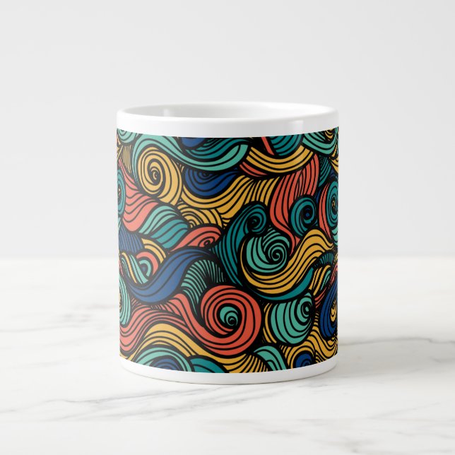 Caneca De Café Grande Wool Topped paisley (Frente)