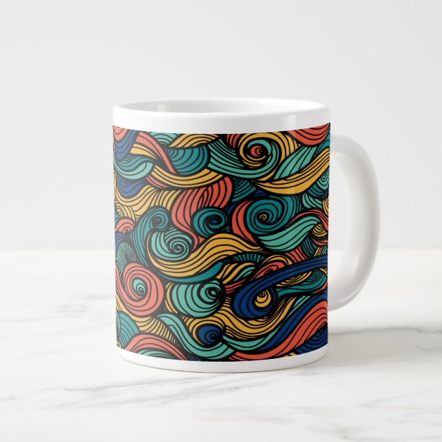 Caneca De Café Grande Wool Topped paisley (Frente Esquerda)