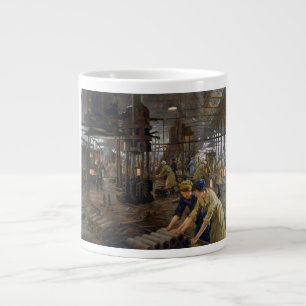 Caneca De Café Grande WW1 1918 Mulheres Trabalhando em Munições uma Fábr