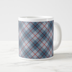 Caneca De Café Grande Xadrez de polarização - Faixa Vermelha Azul