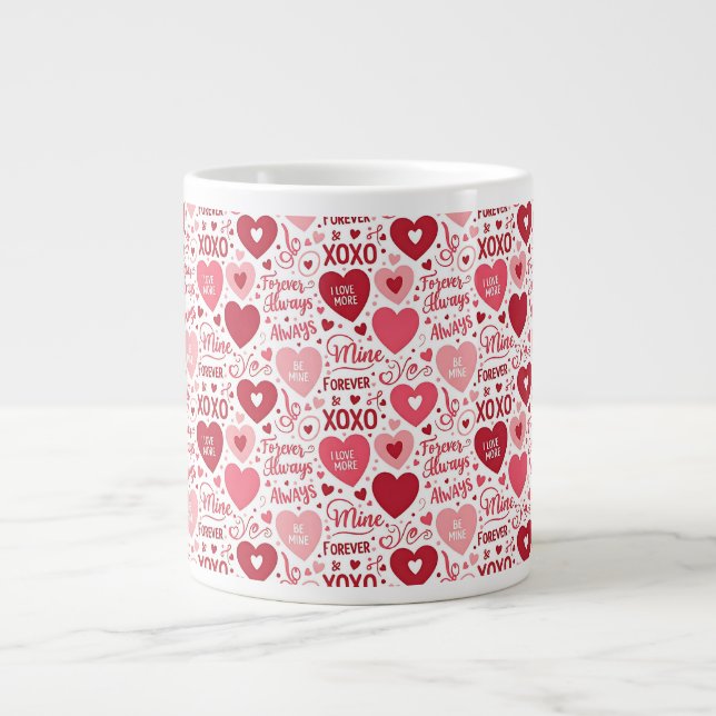 Caneca De Café Grande XOXO & Sempre Minha  (Frente)