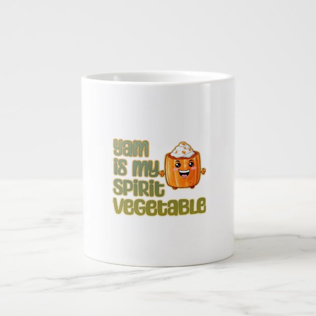 Caneca De Café Grande Yam É Meu Espírito Vegetal Clássico (Frente)