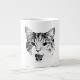 Caneca De Café Grande Yawning Cat – Maximum Drama