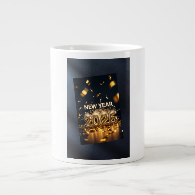 Caneca De Café Grande Year 2026 – Fresh Start Greet Specialty Mug (Frente)