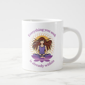 Caneca De Café Grande Yoga Mug – Spiritual Gift for Women, Calm Vibes