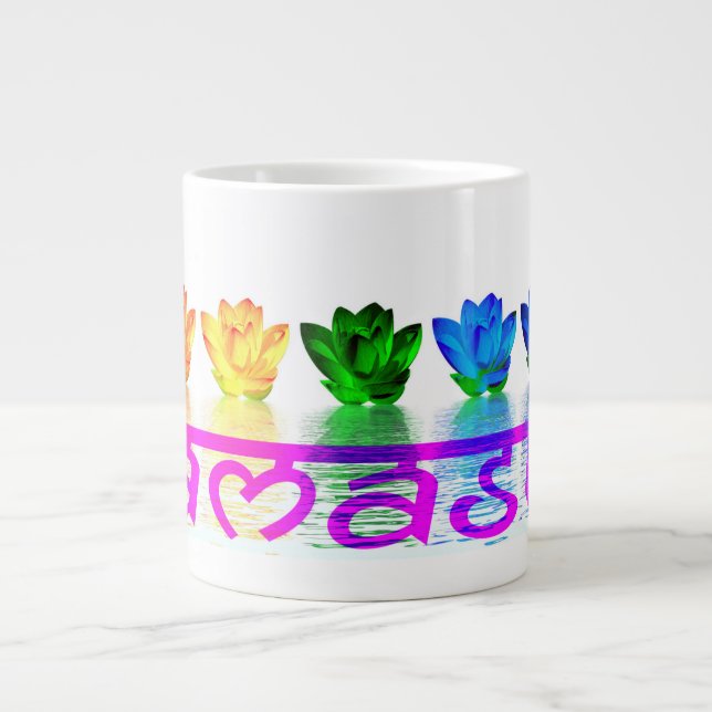 Caneca De Café Grande Yoga Namaste Tea ou Coffee Mug (Frente)