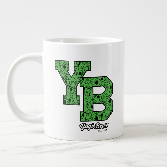 Caneca De Café Grande Yogi Bear - Letras De Variação Padrão (Esquerda)