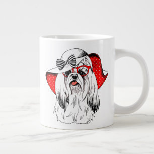 Caneca De Café Grande Yorkie Fashion Shoot