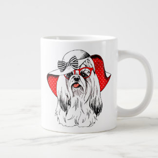 Caneca De Café Grande Yorkie Fashion Shoot