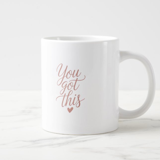 Caneca De Café Grande You Got This — Motivational Quote Coffee Mug (Direita)