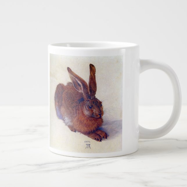 Caneca De Café Grande Young Hare by Albrecht Durer, Renaissance Fine Art (Direita)