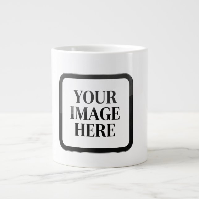 Caneca De Café Grande Your Custom Memory - Personalized Photo Placeholde (Frente)