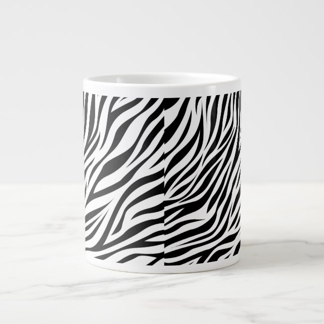 Caneca De Café Grande Zebra Animal Skin Impressão Pattern-15391 (Frente)