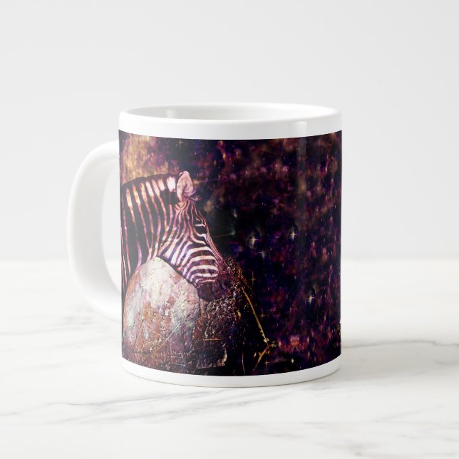 Caneca De Café Grande Zebra Celestial do Equídeo Eclipse (Frente Esquerda)