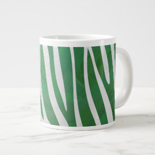 Caneca De Café Grande Zebra Green e White Impressão