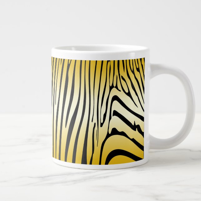 Caneca De Café Grande Zesty Zebra Yellow (Direita)