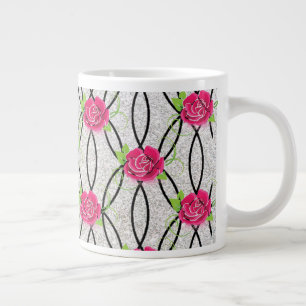 Caneca De Café Grande Zig Zag Pattern, flor