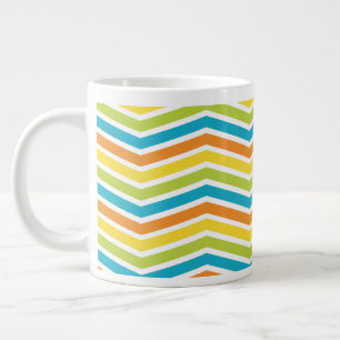 Caneca De Café Grande Zigzag strips Design de Mug excitante