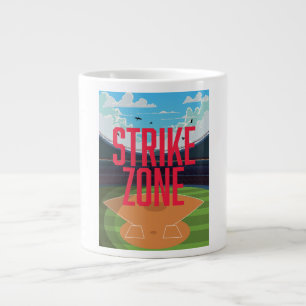 Caneca De Café Grande Zona de Greve de Baseball