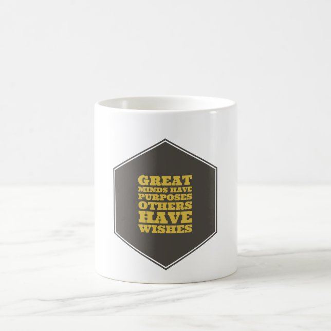 Caneca De Café Grandes Mentes Têm Propósitos Outros Têm Desejos (Centro)