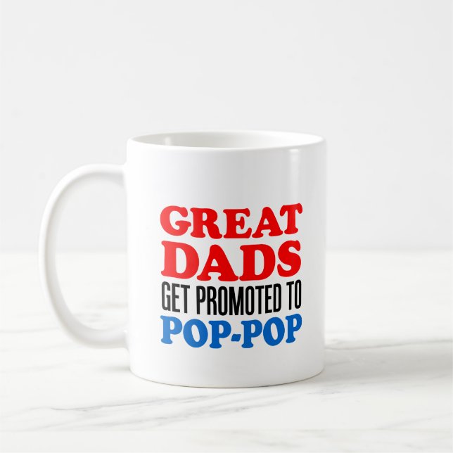 Caneca De Café Grandes Pais Promovidos a Pop-Pop (Esquerda)