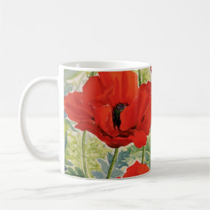 Caneca De Café Grandes papoilas vermelhas