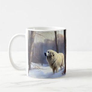 Caneca De Café Grandes Pirenéus Deixe Nevar Natal