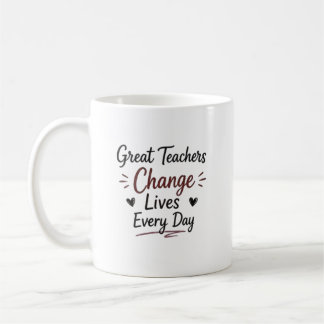 Caneca De Café Grandes Professores Mudam Vidas Personalizadas