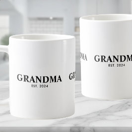 Caneca De Café Grandma Established New Grandma Gift