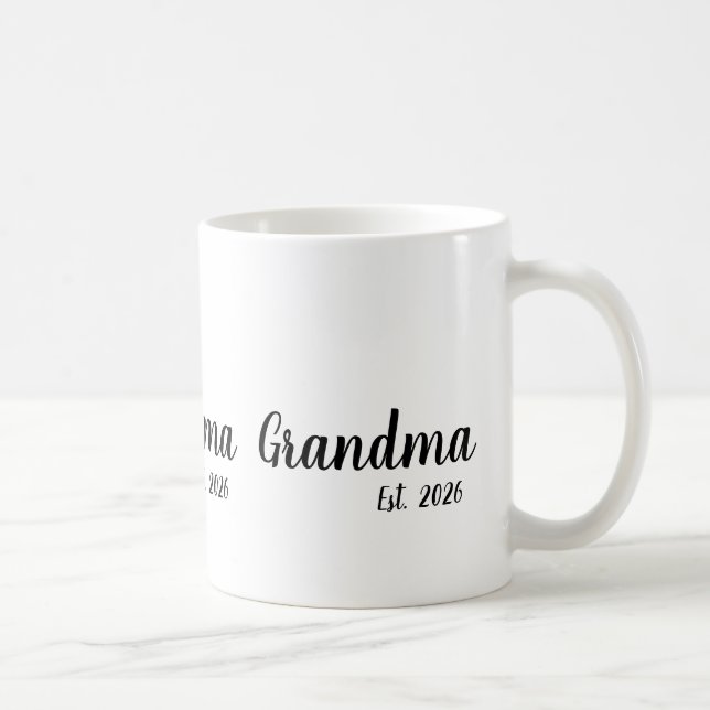 Caneca De Café Grandma Established New Grandmother Gift (Direita)