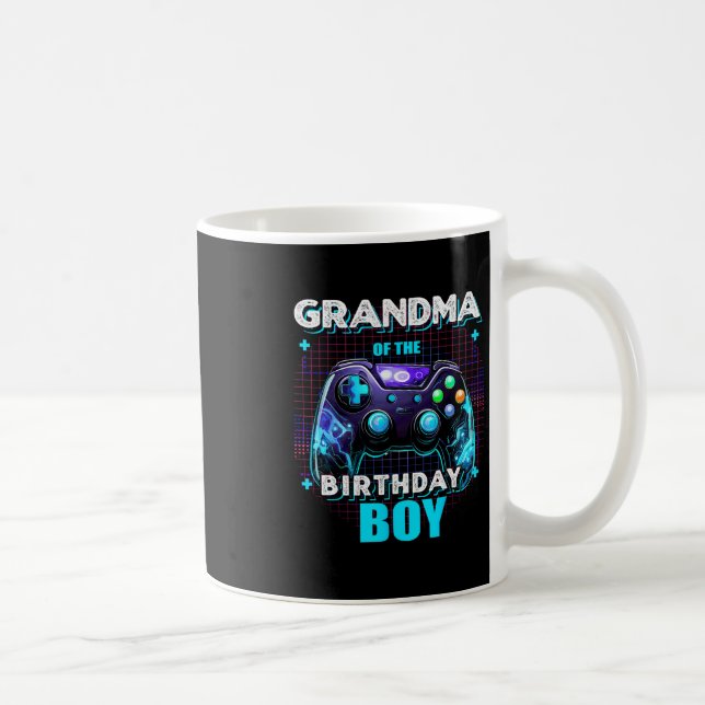 Caneca De Café Grandma Of The Birthday Boy Matching Family Video  (Direita)