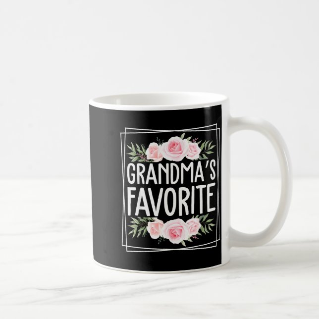 Caneca De Café Grandma's Favorite Grandparent Granhild Humor Flor (Direita)