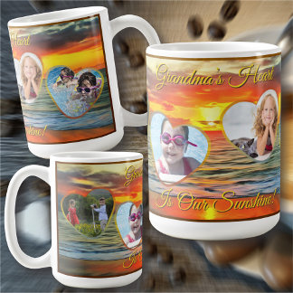 Caneca De Café Grandma's Heart is Our Sunshine 1738