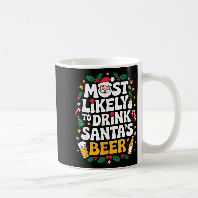 Caneca De Café Grandpa Christmas Men Dad Most Likely To Drink San (Direita)