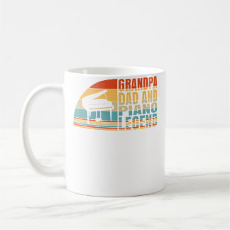 Caneca De Café Grandpa Dad And Piano Legend Pianist And Piano Pla