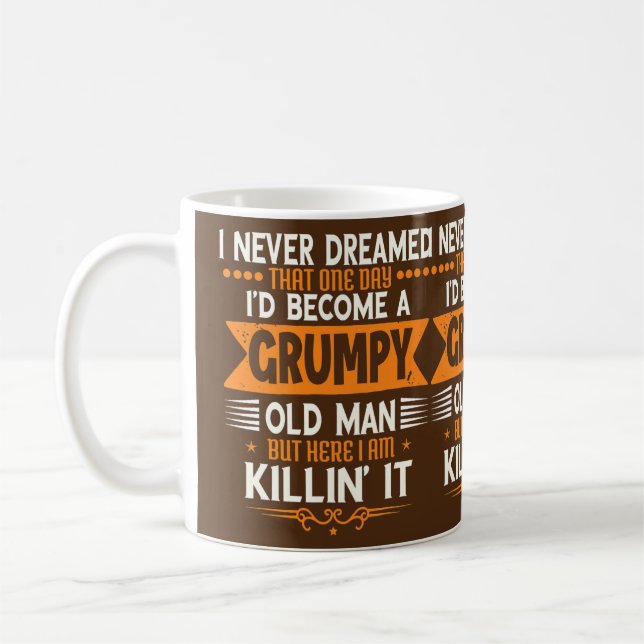 Caneca De Café Grandpa Fathers Day I Never Dreamed I'd Be A (Esquerda)