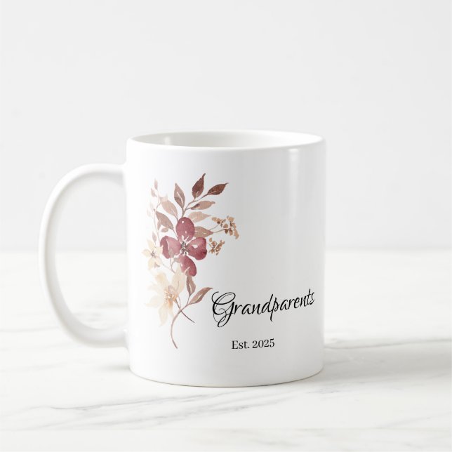 Caneca De Café Grandparents Est. Year  (Esquerda)
