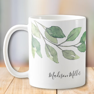 Caneca De Café Granulado personalizado de aquarela