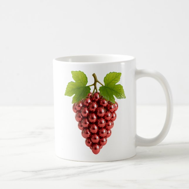 Caneca De Café Grappe de raisin moderne (Direita)