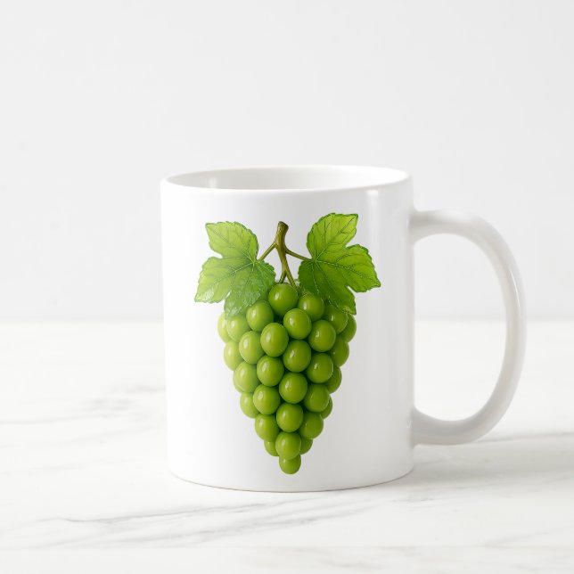 Caneca De Café Grappe de raisin vert naturel (Direita)
