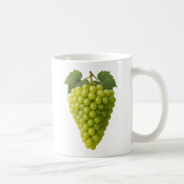 Caneca De Café Grappe de raisin vert réaliste