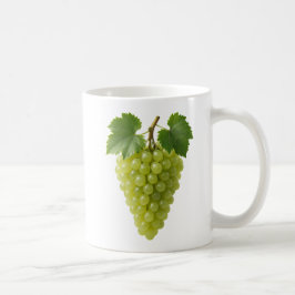 Caneca De Café Grappe raisin vert réaliste