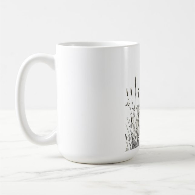 Caneca De Café Grasshopper & Wild Grass Ink Art Coffee Mug (Esquerda)