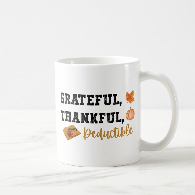 Caneca De Café Grata Dedutível - Contabilista Engraçado (Direita)