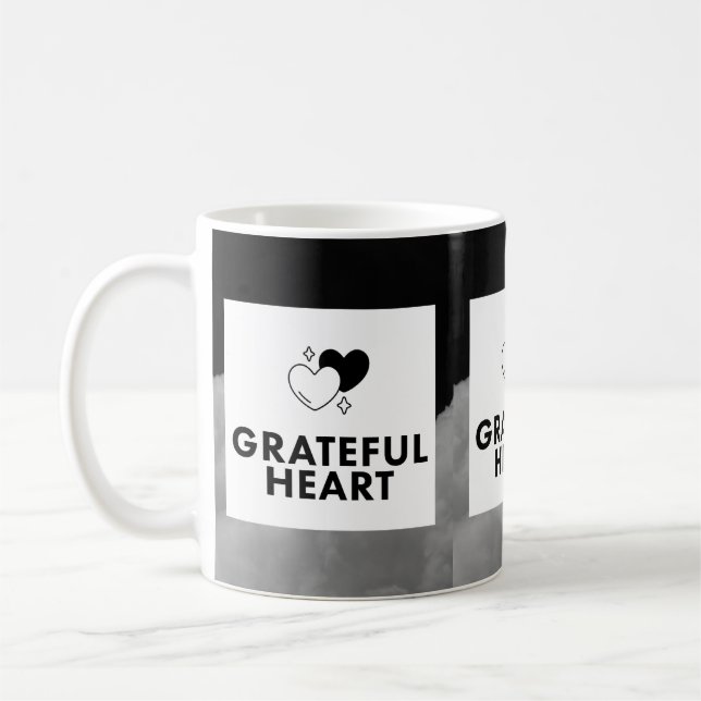 Caneca De Café Grateful Heart. Coffee Mug. (Esquerda)