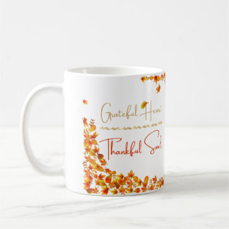 Caneca De Café Grateful Heart Thankful Soul Mug – Minimal Fall