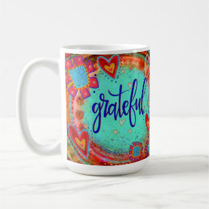 Caneca De Café "Grateful" UMA PALAVRA Inspirivência
