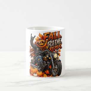 Caneca De Café Grático Personalizado de Moto com Abóbora de Outon